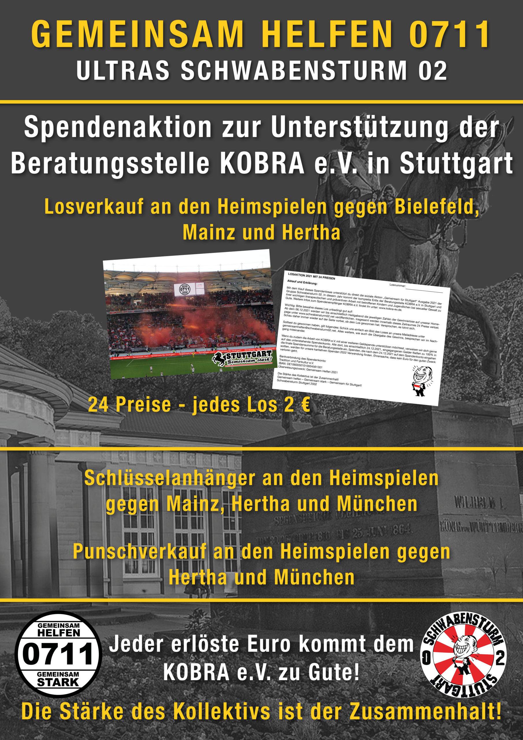 Soziale Aktion Weihnachten 2021 Gemeinsam Helfen 0711! Ultras